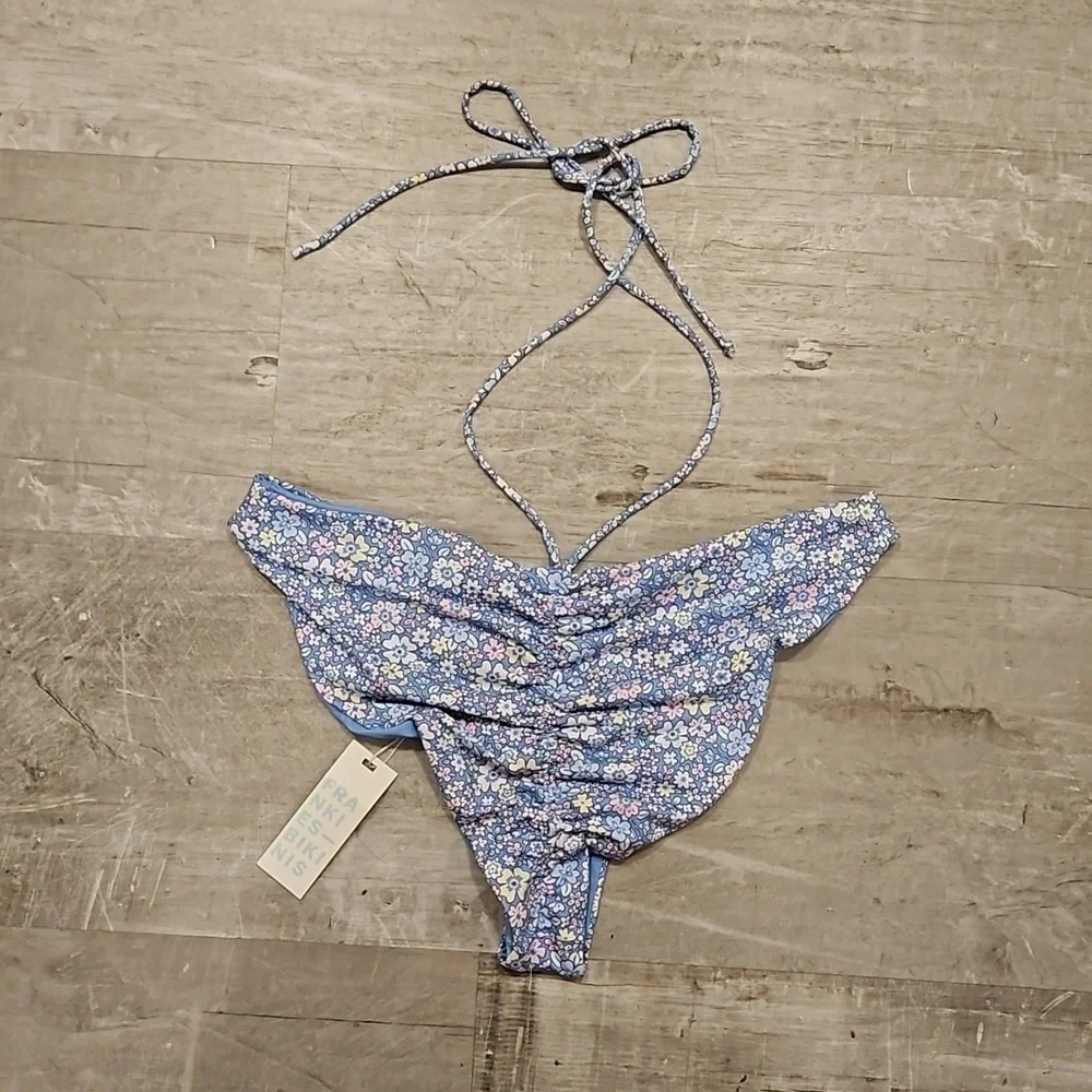 💕FRANKIES BIKINIS💕 Foxy Cheeky Bikini Bottom ~ Springtime Floral Print XL NWT